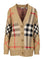 Burberry Check Wool Blend Cardigan - Beige