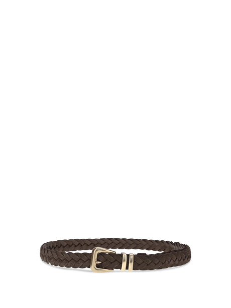 Brunello Cucinelli Leather woven Belt - Bc/Nes