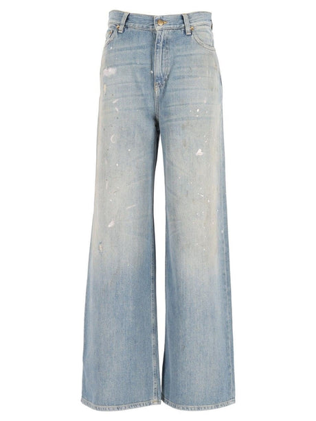 Golden Goose Jeans With Embroidered Logo - Blue