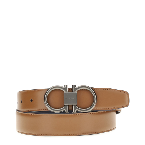 Reversible Leather Gancini Belt