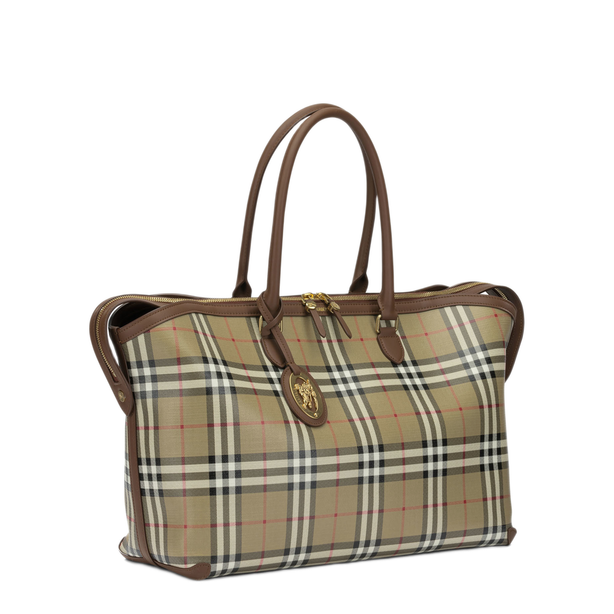 Medium Check Zip Tote - Archive Beige