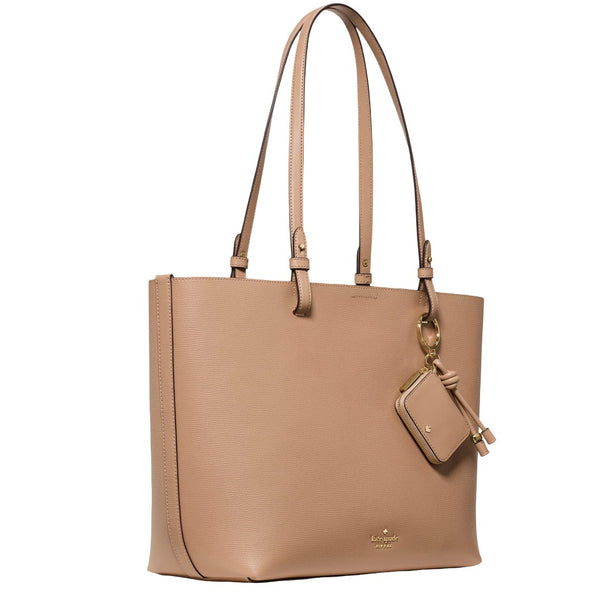 Kate Spade Tessa Tote Bag With Charm - Light Fawn KO464
