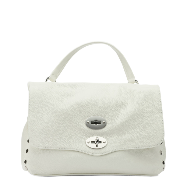 Postina Daily S Grained Calfskin Handbag - Bianco Latte