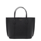Perry Small Grained Leather Tote - Black