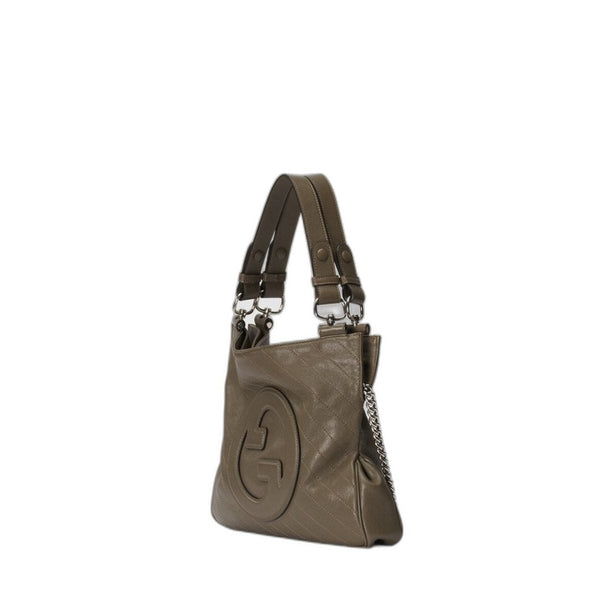 Blondie Small Leather Tote - Brown