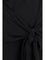 Draped Knot Crepe Mini Dress