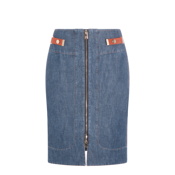 Denim Skirt Denim Blue