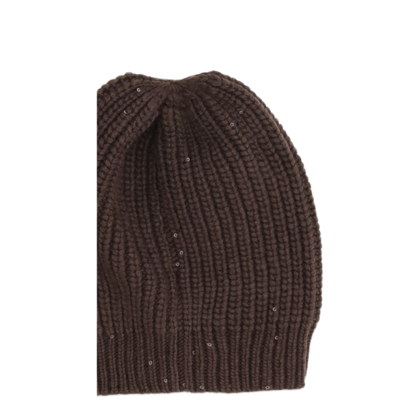 Cashmere Beanie With Sequins