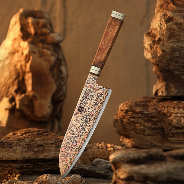 53 Layers Copper 12Cr18Mov Damascus Steel (Pre-order)
