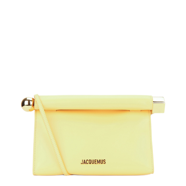 Le Sac Rond Carré Mini Lambskin Shoulder Bag - Light Yellow