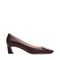 Dark Burgundy Leather Trompette Décolleté
