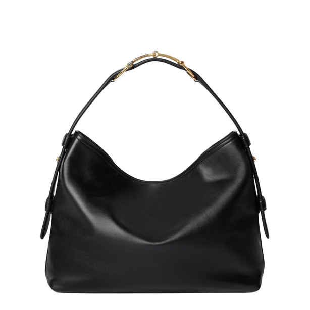 Beatrix Medium Calfskin Shopping Bag - Black
