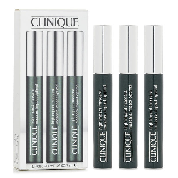 High Impact Mascara - # 01 Black Trio - 7ml x 3