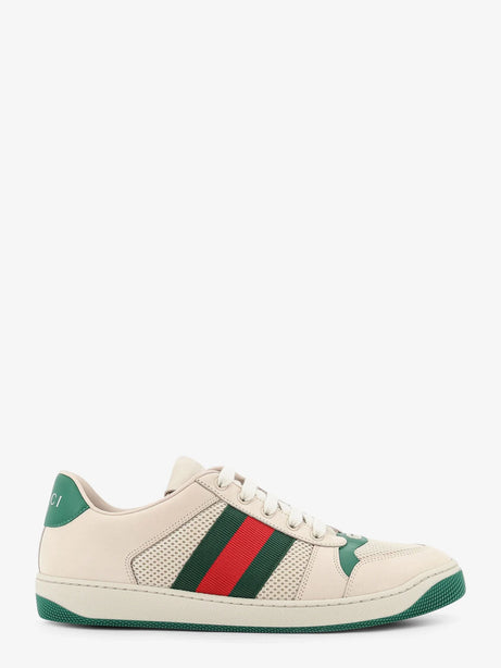 Gucci Screener mesh and leather sneakers with Nastro Web on the side - Wswsemevrv