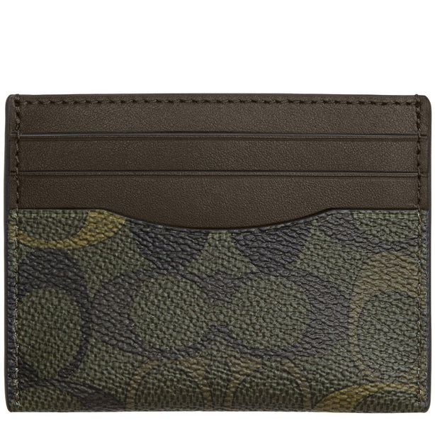 Coach Slim Id Card Case In Signature Camo Print - Green CEU44