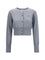 Vivienne Westwood Bea crop Cardigan - Dark Grey Melange