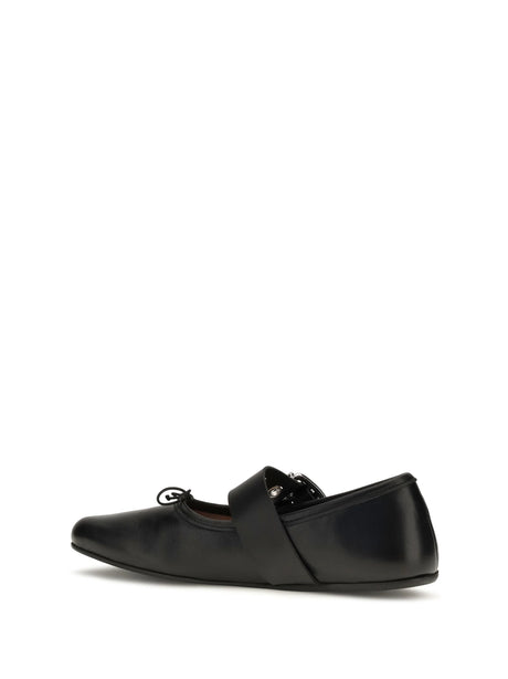 Vivienne Westwood Alice leather Ballerinas - Black