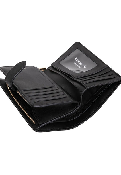 Kate Spade Carey Quilted Medium Bifold Wallet - Black