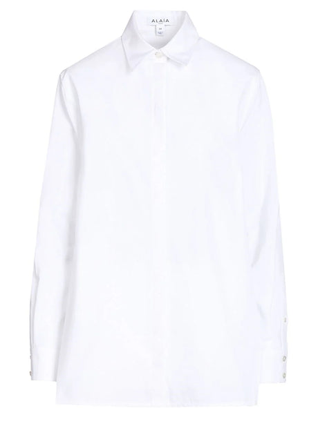 AlaïA Asymmetric Shirt - White