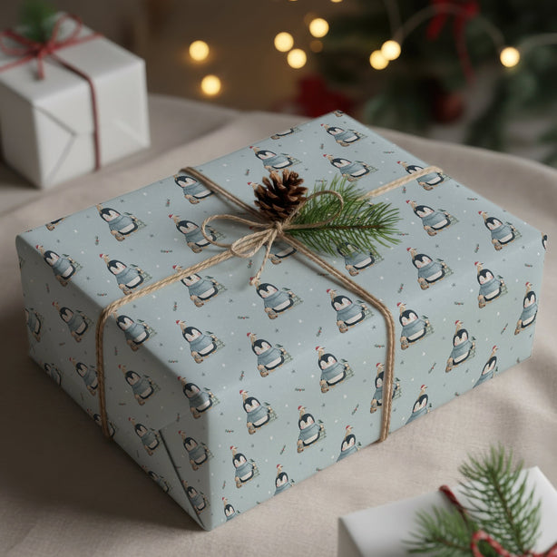 Festive Penguins - Wrapping Paper