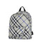 Shield Check Pattern Nylon Backpack - Khaki