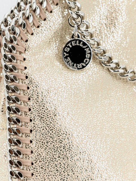 Stella Mccartney Falabella Tiny Shiny Shaggy Deer crossbody bag - Shellpink
