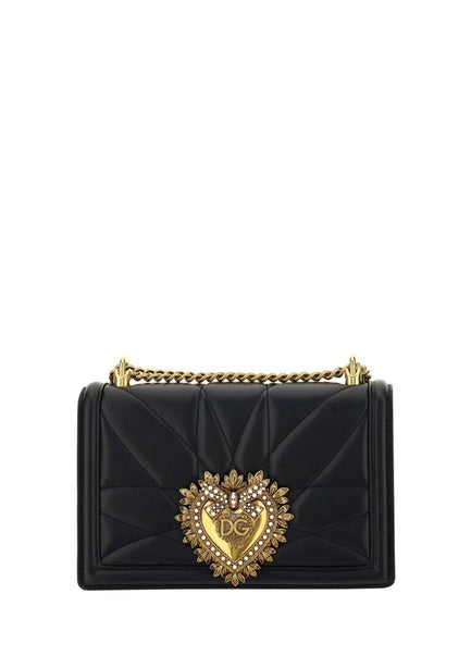 Dolce & Gabbana Medium Devotion matelassé nappa Shoulder Bag - Black