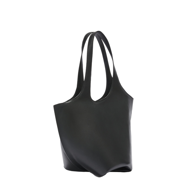 La Scoop Medium Calf Leather Tote - Black