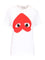 Comme Des Garcons Play Heart Print T-Shirt - White