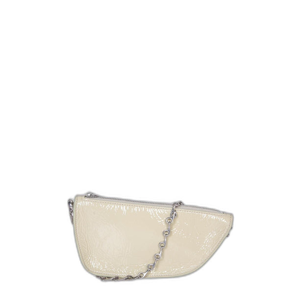 Micro Shield Small Lamb Leather Crossbody - Beige