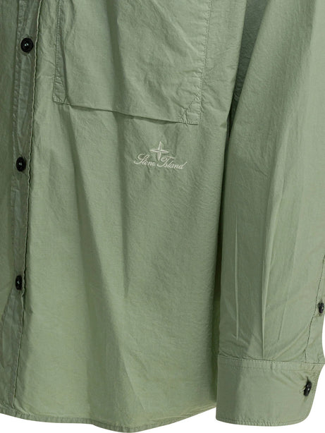 Stone Island Casual shirt with logo - Green