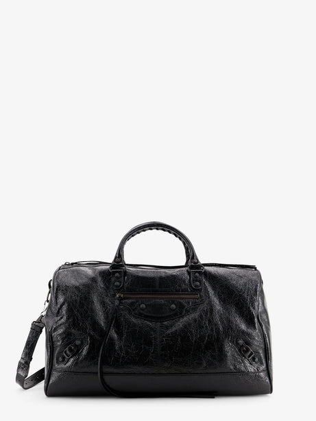 Balenciaga Le City Boston L Leather Handbag - Black