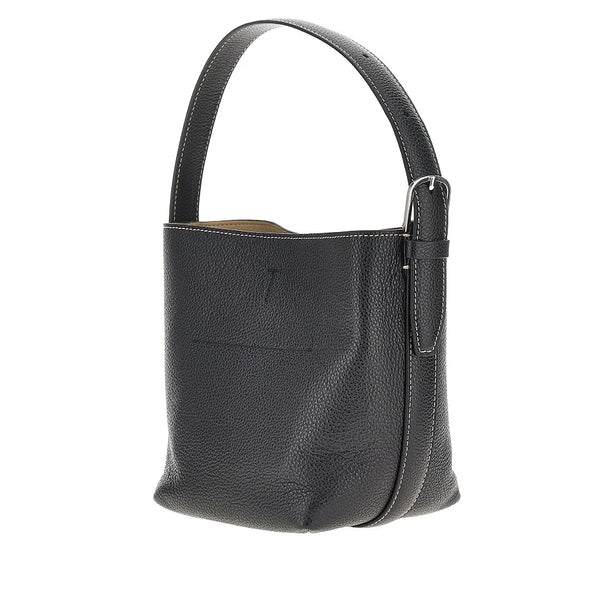 TOTEME Grained leather small Belted tote bag