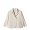 Ivory Single-Breasted Jacket