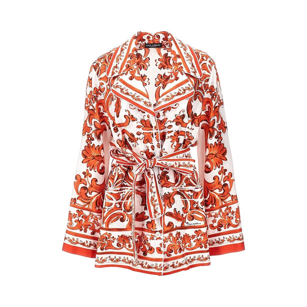 DOLCE&GABBANA Maiolica print silk Vanity shirt