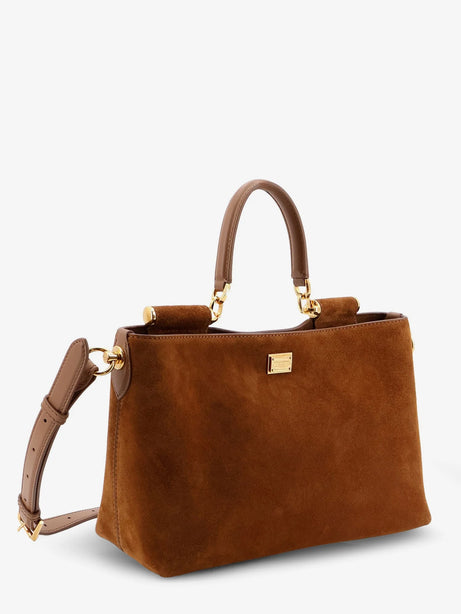 Dolce & Gabbana Vittoria suede crossbody bag - Cammellocaramello
