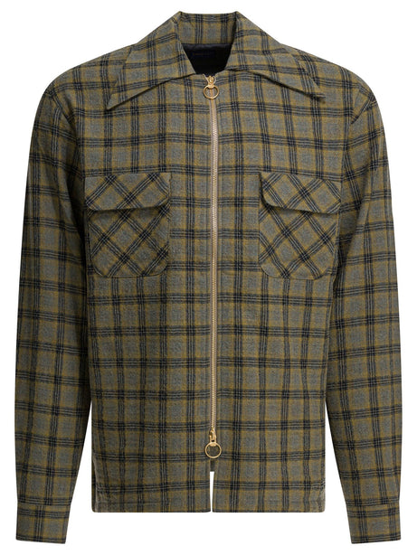 Kapital Plaid overshirt jacket - Yellow