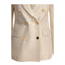 Double Breasted Wool Boucle Blazer