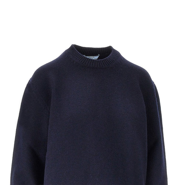 PRADA Wool sweater with leather patches