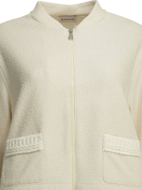 Moncler Cotton bouclé bomber jacket - White
