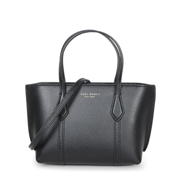 Perry Mini Calf Leather Tote - Black
