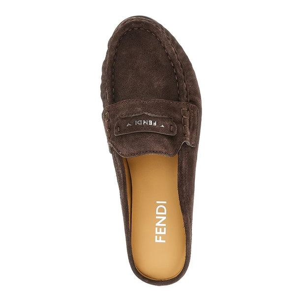 FENDI Fendi Scrunch' suede leather sabot