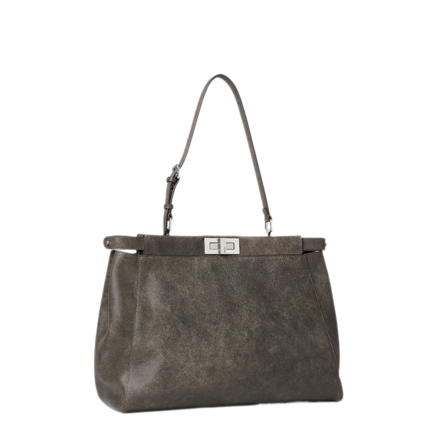 Peekaboo Large Calfskin Tote - Black