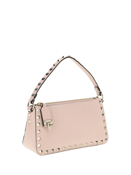 Valentino Garavani Rockstud leather Shoulder Bag - Rose Quartz