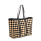 Rockstud Raffia Embroidered Shopping Bag - Natural/Black