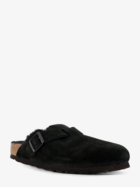 Birkenstock Boston VL/Shearling suede mule - Black