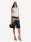White Cotton Blend Tank Top