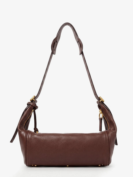 Chloe' Paddington Leather Shoulder Bag - Crafty Brown