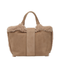 Viv' Choc Goatskin Suede Shopping Bag - Sand Beige
