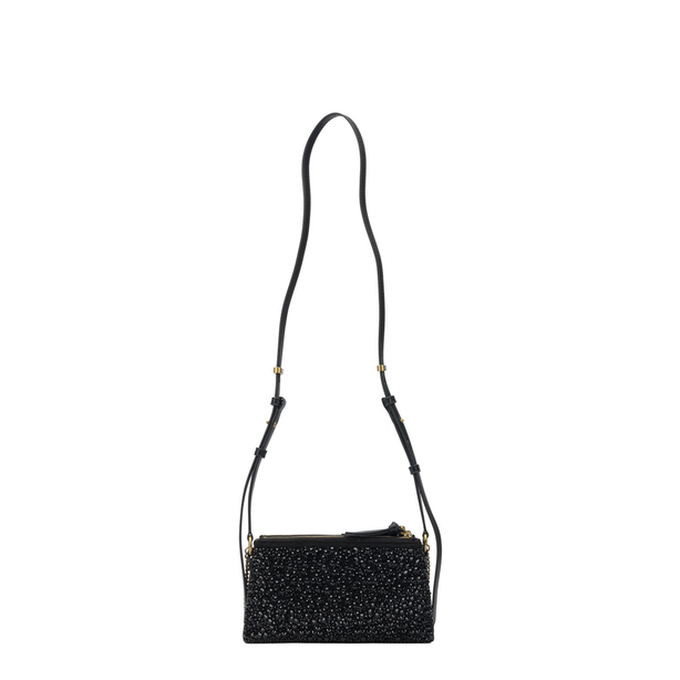 Love Birds Mini Calfskin Crossbody - Black